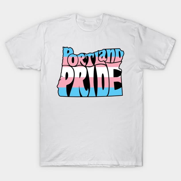 Portland Pride Festival - Trans - Oregon Silhouette T-Shirt by LaLunaWinters